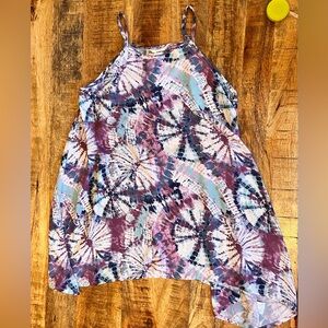 Miken Swim Tie Dye Swim Coverup Size Large Girls NWOT